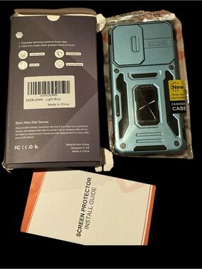 Light Blue Rugged Armor Phone Case